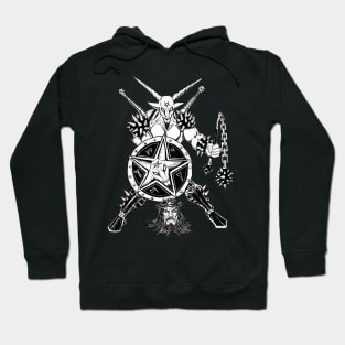 Baphomet Mace Wielder Black Hoodie